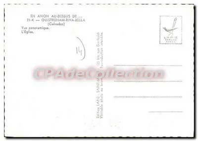 Ouistreham-Riva-Bella — Vue panoramique de l'église — Édition LAPIE Service Aérien — Verso