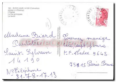 St-Sylvain — widok z głównej ulicy, kościoła i myjni — Wydawnictwo Dubray — Rewers