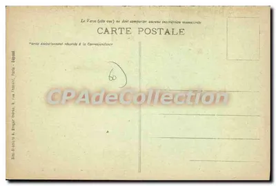 Senlis - Ruínas do Velho Castelo — Propriedade de M. o Conde Turquet de la Boisserie — editor A. Streguer, Paris — Verso