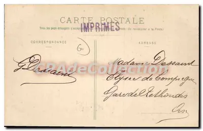 Elysée w Compiègne i Trasa do Soissons — Las Compiègne — G. Duclos, fotografia, z Pierrefonds — Rewers