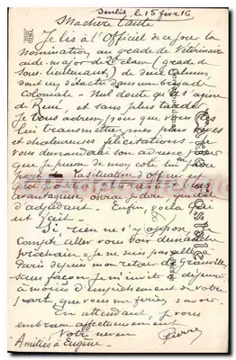 Grób pana Odenta, burmistrza Senlis — rozstrzelany przez Prusaków w 1914 — wydawca Royer, 22 rue Cail, Paryż — Rewers