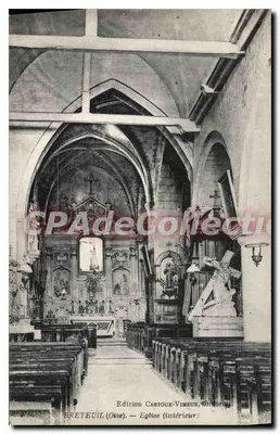 Bretœuil (Oise) — Igreja (interior) — Edição Cartoux-Vimeux