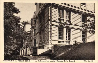Chaumont-en-Vexin (Oise) — O Préventorium (antigo Castelo de la Brosse) — Editor: Ernest Couillet Macon, número de série: Coll. Currièrè