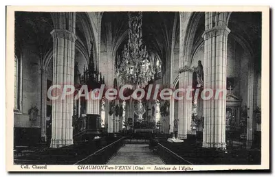 Chaumont-en-Vexin — Interior da Igreja — Coll. Chauceel