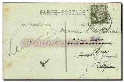 Beauvais — Vieja Casa Calle San Pantaleón (bombardeada durante la noche del 21 al 22 de agosto de 1914) — Edición Francesa, París — Reverso