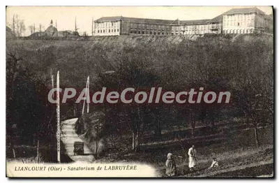 Liancourt (Oise) - Sanatório de Labruyère — vista do edifício na colina