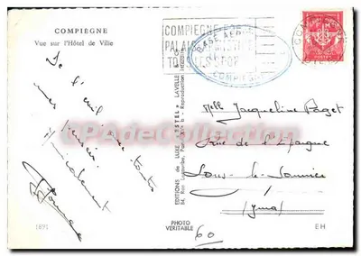 Compiegne — Hotel de Ville — Estel, Parigi — Verso