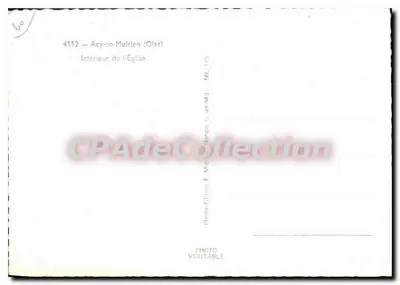 Wnętrze kościoła — Acy-en-Multien (Oise) — Wydawnictwo E. Mignon — Rewers