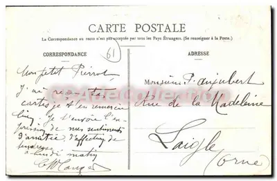 DAMFRONT — Episodio histórico de la horca de Jean Barbotte — G. Huber, ed. Domfront (Orne) — Reverso