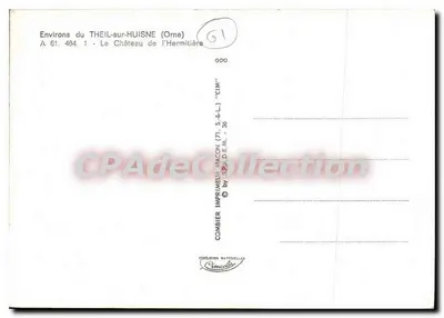 Castello dell'Hermitière — Vicinanze di Thil-sur-Huisne (Orne) — Combier Imprimeur-Macon — Verso