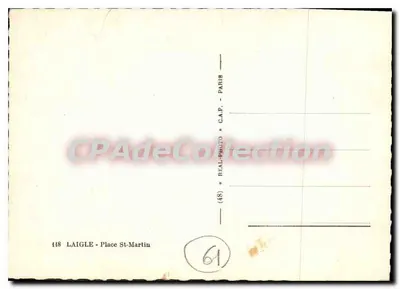 Laigle - Plac św. Martyna — wydawca G.A.P. nr 418 — Rewers