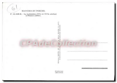 Castillo de La Lubinière — Préaux (Orne) — Ediciones Estel — Reverso