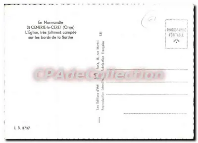 Chiesa di Saint-Cénerie-le-Cérei — Orne — Editore Yvon — Verso