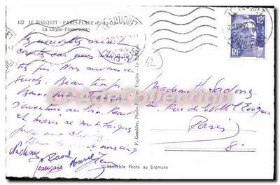 Le Touquet - A Digue-Promenade — F. Gamin, n°127 — Verso
