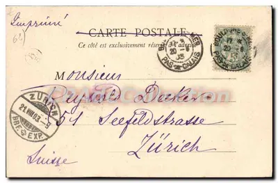 Le Portel — As Falésias — B. F. PARIS — Verso