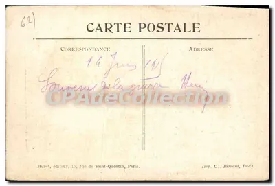 HANNESCAMPS (P.-de-C.) — Uma barricada aberta na entrada do vilarejo — d'après Excelsior — Verso