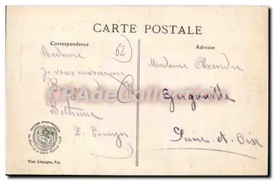 Vermelles — A Praça e a Igreja — H. David, editor, Bethune — Verso