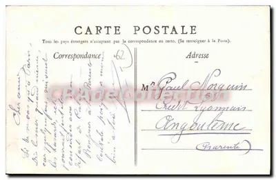 Calais — Quai de la Colonne — Wydawnictwo Grand Bazar Lalayette — Rewers