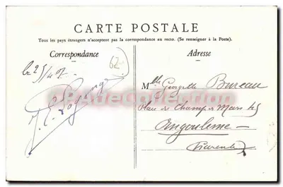 Calais — De Sluizen — Uitgave Grand Barat, n°43 — Achterkant