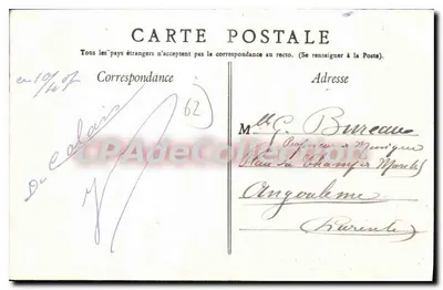 Calais — La Malle Anglaise wchodzi na nabrzeże — Wydawnictwo Grand Bazar Lafayette — Rewers