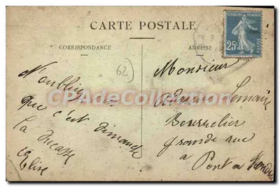 Courrières - Pomnik Weteranów Wojny — Wydawca B. Toubeau, Édile — Rewers
