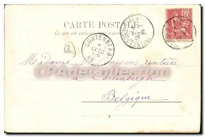 Kasyno w Calais — widok kasyno i namiotów — St. & C. à D. n° 4211 — Rewers