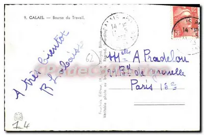 Calais — Bourse du Travail — Fauchois Éditeur — Rewers