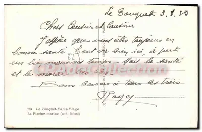 Le Touquet-Paris-Plage — De zeebad (arch. Bérard) — C.A.P. n°295 — Achterkant