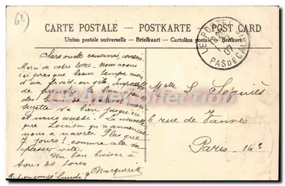 Le Portel — Kąt plaży — Edit. Aug. Sergent — Rewers