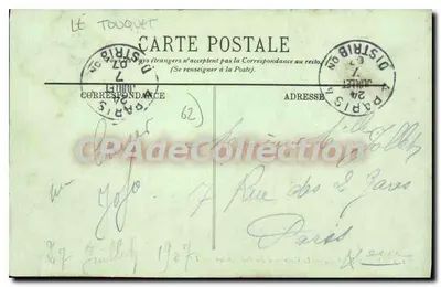 PARIS-PLAGE — O Cruzeiro do Pré Catelan — LL. — N° 119 — Verso