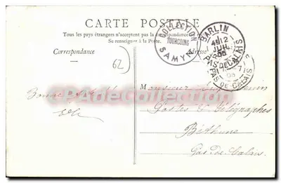 Aire-sur-Lys — Entrada da Prisão Militar — Forte Gassion — Hanssens, fot., Aire-sur-Lys — Verso