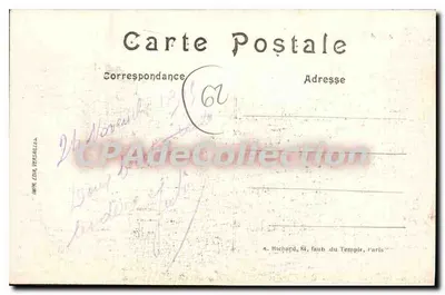 Bilhete postal antigo A Grande Guerra 1914 15 ABLAIN Saint Nazaire a saída do vilarejo onde ocorreu a resistência suprema — Verso
