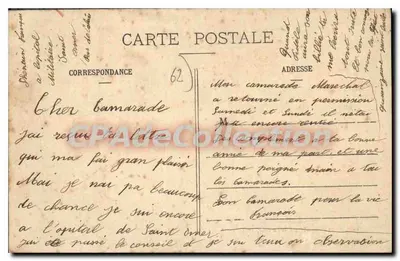 St-OMER — Binnenkant van het Militaire Ziekenhuis — Ternant, bij de Civette — Achterkant