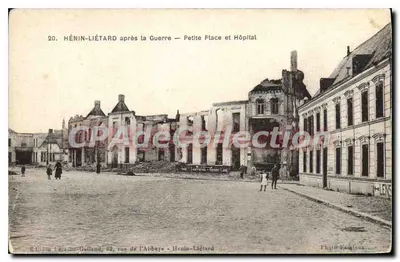 Hénin-Liétard após a Guerra — Petite Place e Hôpital — Edição Lavaill-Galland