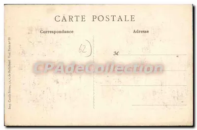 Stara pocztówka Wojna 1914 1915 Carency P de C droga prowadząca do Souchez ten widok został wykonany natychmiast po — Rewers