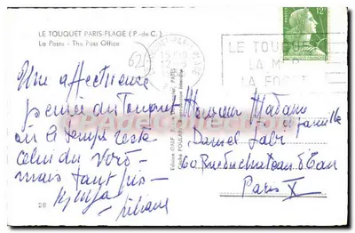 Le Touquet-Paris-Plage — La Poste — Edição Galf — Verso