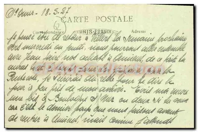 Bilhete postal antigo Lens à seus Filhos mortos no campo de honra 1914 1918 Obra do escultor Augustin Lesieux origi — Verso