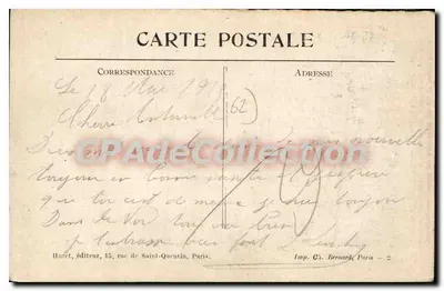 पुराना पोस्टकार्ड युद्ध 1914 1915 मॉंट सेंट एलोई पी डी सी लेस टॉवर्स ऑफ़ द अंतिम एब्बेई अफ्टर द बॉम्बर्डमेंट अल्ल — पीछे