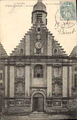 A Igreja Paroquial — O Portal — Saint-Pol — Imp. de l'Abeille