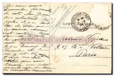 Boulogne sur Mer — Vista geral tirada da ponta — V.B. Paris, Número 21 — Verso