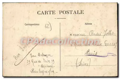 BOULOGNE-sur-MER — A Entrada do Porto — Camada de Sol — Stevenard, editor Boulogne-sur-Mer — Verso