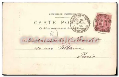 Boulogne-sur-Mer — El Casino y la Playa — L. D. B. - 1 — Reverso