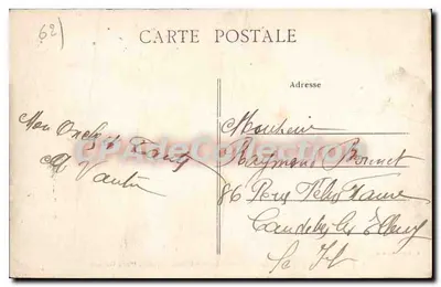 Boulogne-sur-Mer — Monument dos Irmãos Coquelin, Praça Daunou — E. Dejonghe, edição E.D. 27 — Verso