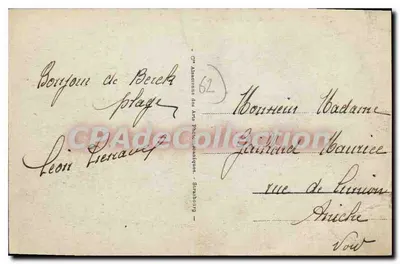 Berck-Plage - A maré baixa — editor anônimo, n° 45 — Verso