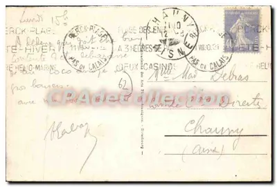 Berck-Plage - A Praia, o Cassino e a Esplanada — editor desconhecido, n° 18 — Verso