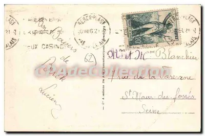 Berck-Plage - O Grande Casino — editor CPADeCollection, n° 11 — Verso