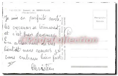 Berck-Plage — faro e spiagge — Éditions de Talland (Reims) — Verso