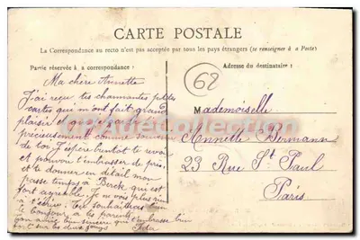 Berck-Plage, rue des Lyons — Villa del Doctor Calot — Casa Ch. Brasson & A. Jeanne-d'Arc — editor no identificado, n° de serie 33 — Reverso