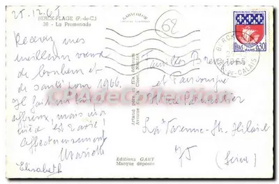Berck-Plage (P.-de-C.) — A Promenade — Editions Gaby — Verso