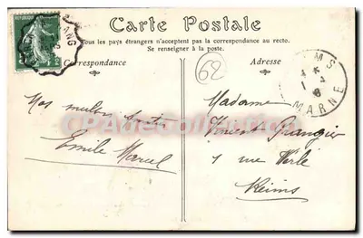 Berck-Plage — A Praia com Maré Baixa — Librairie-Papeterie Carnot, rue Carnot — Verso